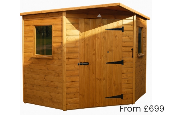 Corner shed