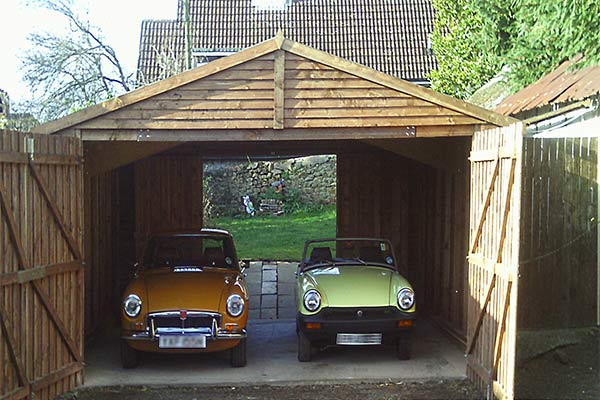 Wooden Garages / Timber Garages in Devon by Shields Garden Buildings